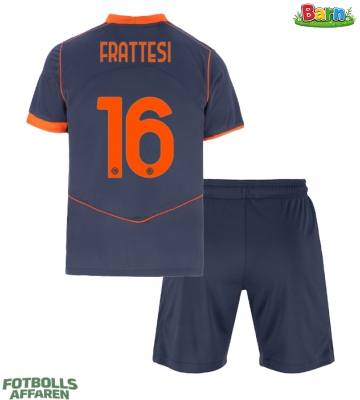 Inter Milan Davide Frattesi #16 Tredjeställ Barn 2025-26 Kortärmad (+ Korta byxor)